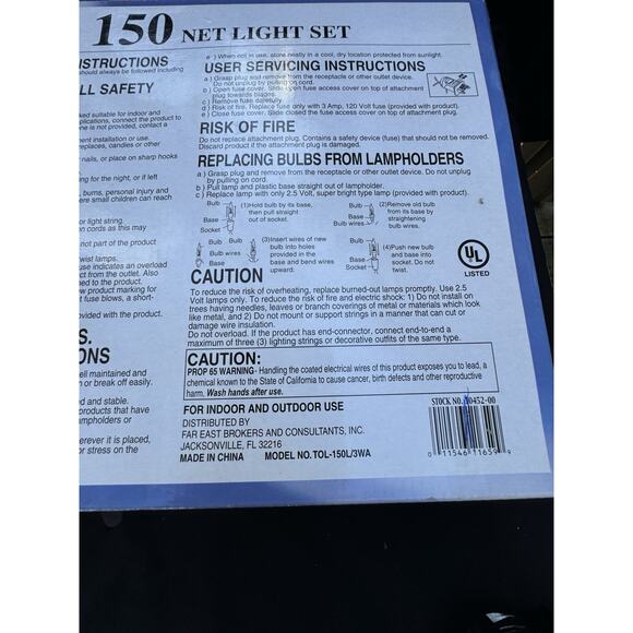 4 New Vtg Boxes Best Value 150 ct. Net Light Sets Clear Indoor/Outdoor 6X4Feet - Picture 7 of 7